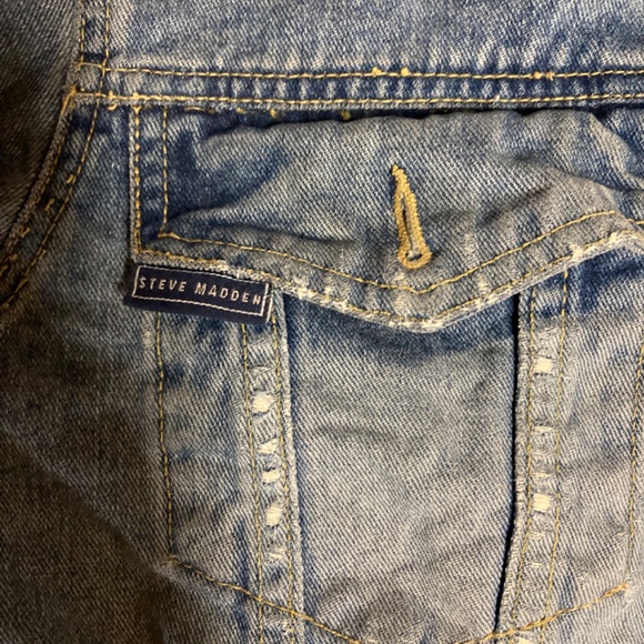 Steve Madden Distressed Denim Jacket - Picture 7 of 8